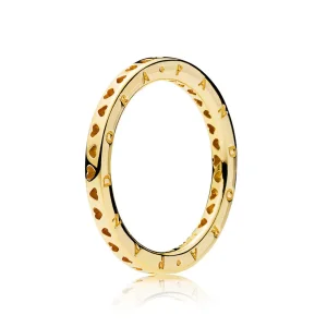 (bild till) Hjärtan & Pandora Logo Ring - 167134