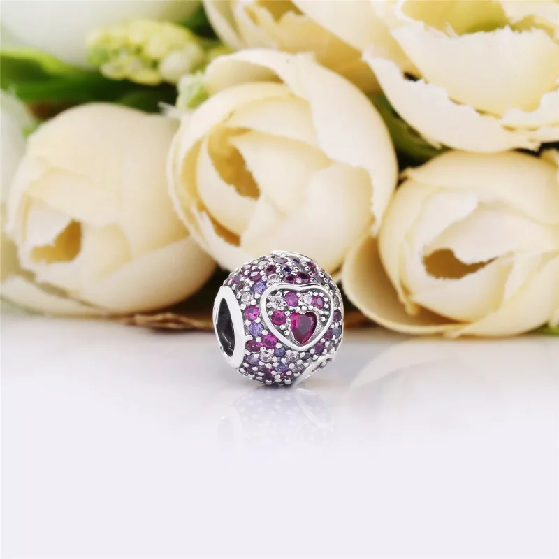 (bild till) PANDORA Asymmetric Hearts of Love Berlock 797826CZRMX - View 2