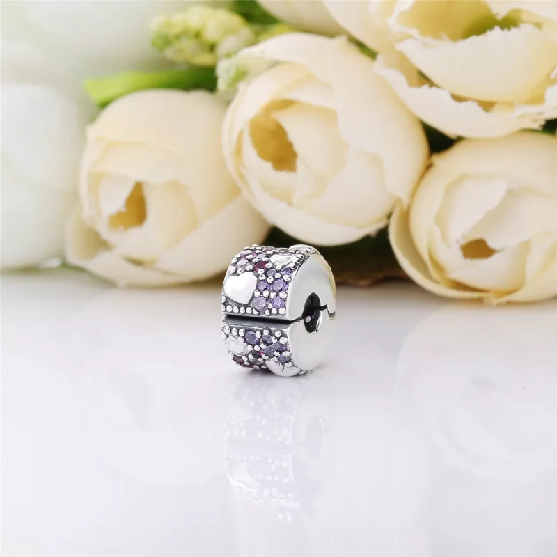 (bild till) PANDORA Asymmetric Hearts of Love Klämstopp 797838CZRMX - View 3