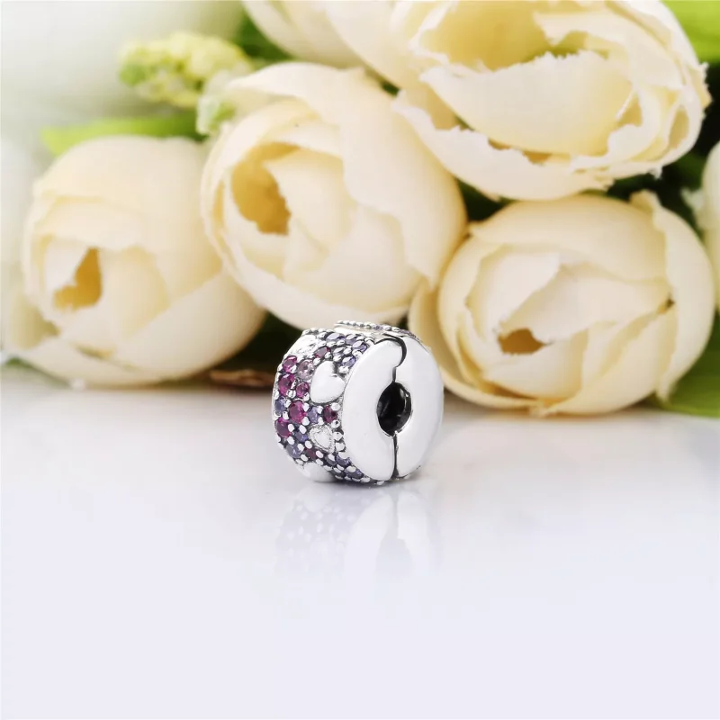 (bild till) PANDORA Asymmetric Hearts of Love Klämstopp 797838CZRMX - View 4
