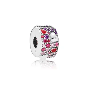 (bild till) PANDORA Asymmetric Hearts of Love Klämstopp 797838CZRMX