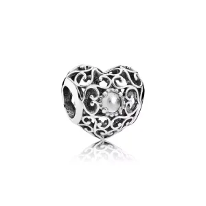 (bild till) Pandora Berlock April Signatur Hjärta - 791784Rc