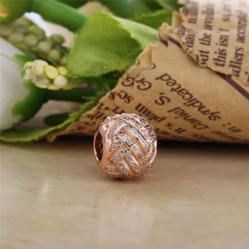 (bild till) Pandora Berlock Gnistrande Kärleksknut 14 Karat Roséguld - 781537Cz - View 2