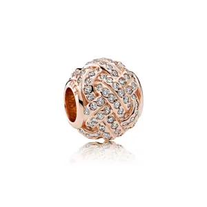 (bild till) Pandora Berlock Gnistrande Kärleksknut 14 Karat Roséguld - 781537Cz