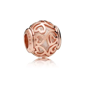 (bild till) Pandora Berlock Hjärtan Filigran 14 Karat Roséguld - 787348Cz