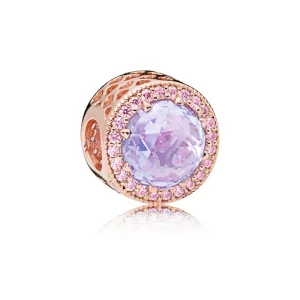 (bild till) Pandora Berlock Lavendel Strålande Hjärtan 14 Karat Roséguld - 781725Lcz