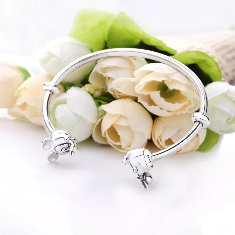 (bild till) PANDORA Disney Mickey Mouse & Minnie Mouse Öppen armring 597494 - View 2