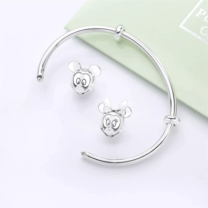 (bild till) PANDORA Disney Mickey Mouse & Minnie Mouse Öppen armring 597494 - View 4