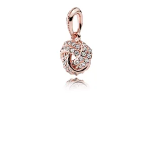 (bild till) Pandora Hängsmycke Gnistrande Kärleksknut 14 Karat Roséguld - 380385Cz