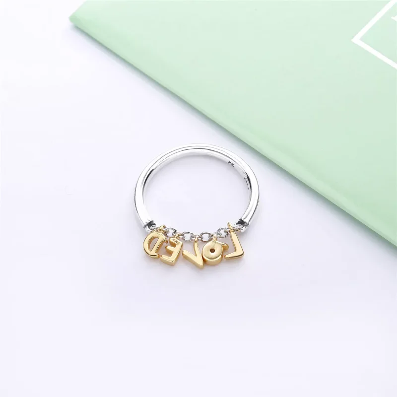 (bild till) PANDORA Loved Script Ring 167799CZ - View 2