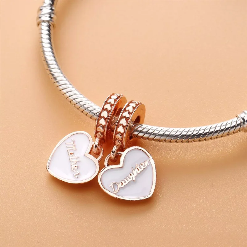 (bild till) PANDORA Mother & Daughter Hearts Hängberlock 782072EN23 - View 4