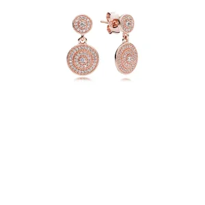 (bild till) Pandora Örhängen Strålande Elegans Droppe 14 Karat Roséguld - 280688Cz