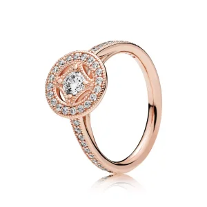 (bild till) Pandora Ring Vintage Lockelse 14 Karat Roséguld - 181006Cz