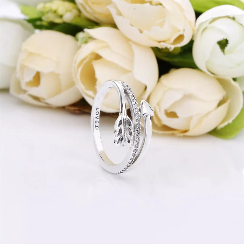 (bild till) PANDORA Sparkling Arrow Ring 197830CZ - View 2