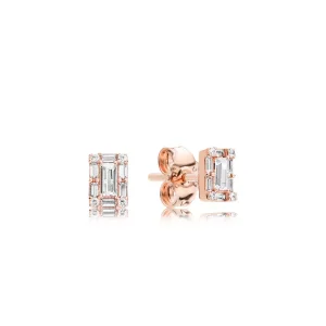 (bild till) Pandora Stiftörhängen Lysande Ice Stud 14 Karat Roséguld - 287567Cz