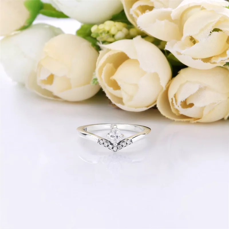 (bild till) PANDORA Classic Wish Ring 197790CZ - View 3