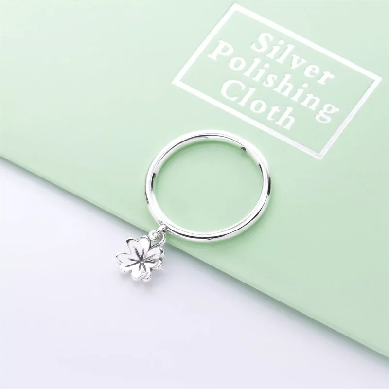 (bild till) PANDORA Dangling Clover Ring 197938 - View 3