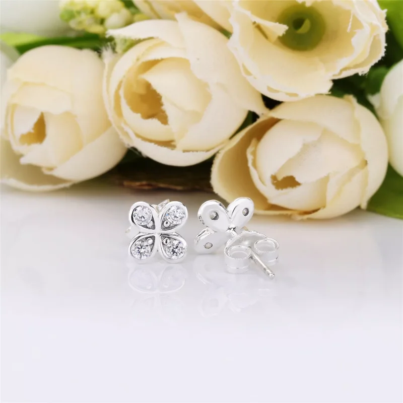 (bild till) PANDORA Four-Petal Flowers Örhängen 297968CZ - View 3