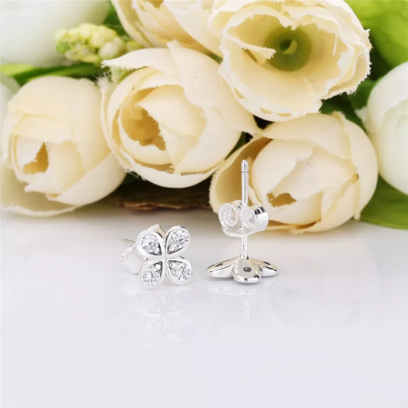 (bild till) PANDORA Four-Petal Flowers Örhängen 297968CZ - View 4