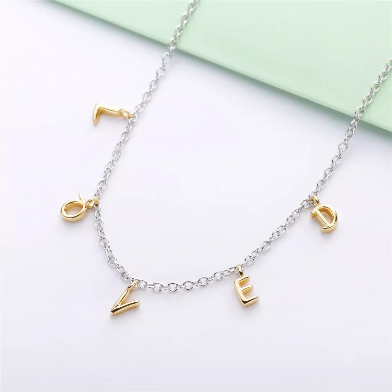 (bild till) Pandora Halsband Älskade Manus 14 Karats Guldpläterad - 367818 - View 2