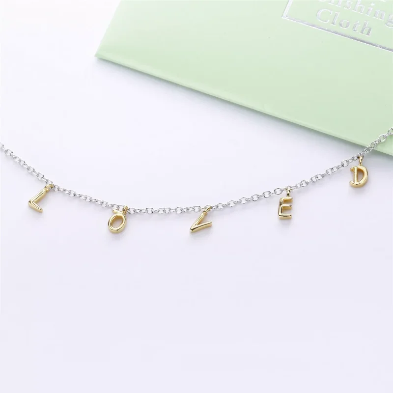 (bild till) Pandora Halsband Älskade Manus 14 Karats Guldpläterad - 367818 - View 3