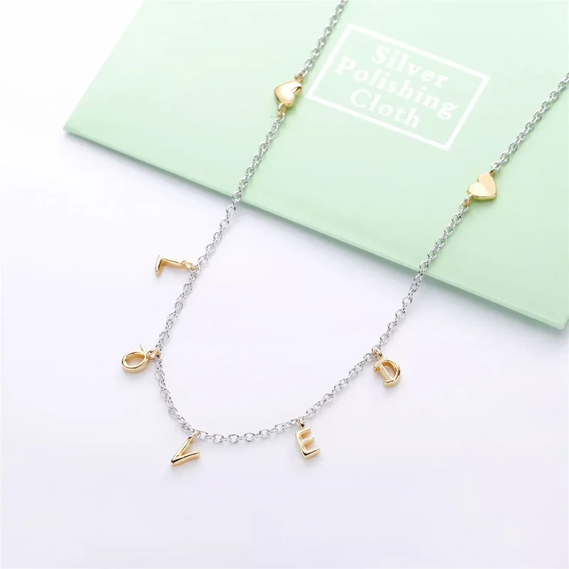 (bild till) Pandora Halsband Älskade Manus 14 Karats Guldpläterad - 367818 - View 4