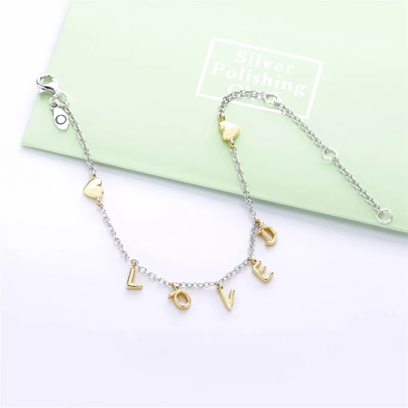 (bild till) PANDORA Loved Script Kedjearmband 567804 - View 2