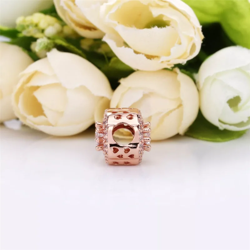 (bild till) PANDORA Pink Sparkle Flower Berlock 787851NPM - View 4