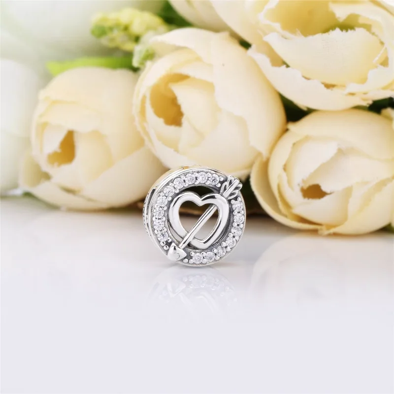 (bild till) Pandora Reflexions Asymmetric Heart & Arrow Clip Berlock 797793C - View 2