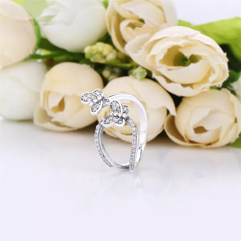 (bild till) PANDORA Bedazzling Butterflies Ring 197920CZ - View 2