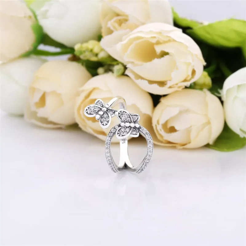 (bild till) PANDORA Bedazzling Butterflies Ring 197920CZ - View 4