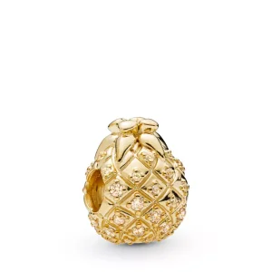 (bild till) Pandora Berlock Gyllene Ananas 14 Karats Guldpläterad - 767904Ccz