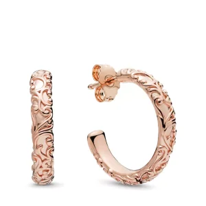 (bild till) Pandora Creoler Kunglig Skönhet 14 Karat Roséguld - 287732