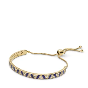 (bild till) PANDORA Exotic Stones & Stripes Shine Sliding Armring 568051CZ