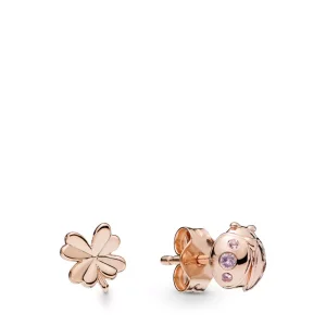 (bild till) PANDORA Four-Leaf Clover & Ladybird Örhängen 287960NPO