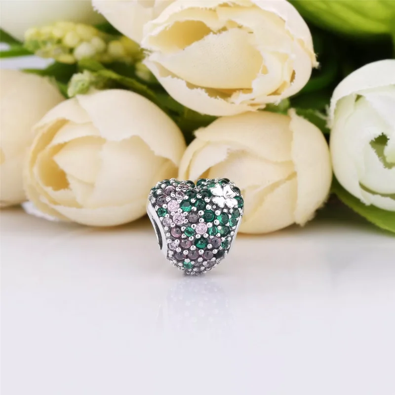 (bild till) PANDORA Glimmande Clover Heart Berlock 797869NRGMX - View 2