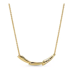 (bild till) Pandora Halsband Blomstam 14 Karats Guldpläterad - 367958Cz-50