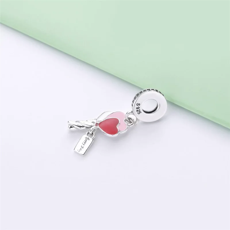 (bild till) PANDORA Heart Balloons Hängberlock 798076CZ - View 3