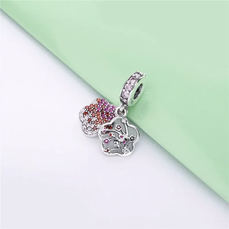 (bild till) Pandora Hängberlock Pavé Persikoblomma Blomma - 798112Nccmx - View 2