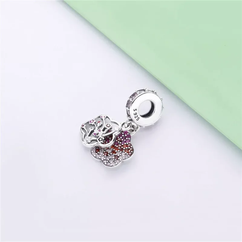 (bild till) Pandora Hängberlock Pavé Persikoblomma Blomma - 798112Nccmx - View 3