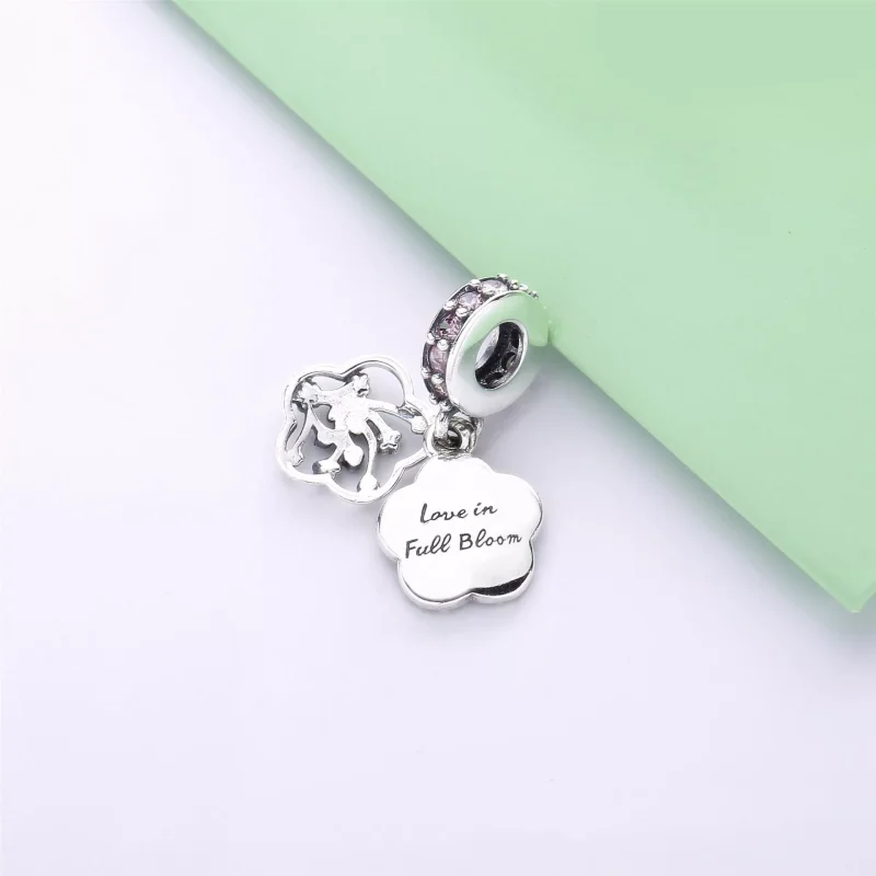 (bild till) Pandora Hängberlock Pavé Persikoblomma Blomma - 798112Nccmx - View 4