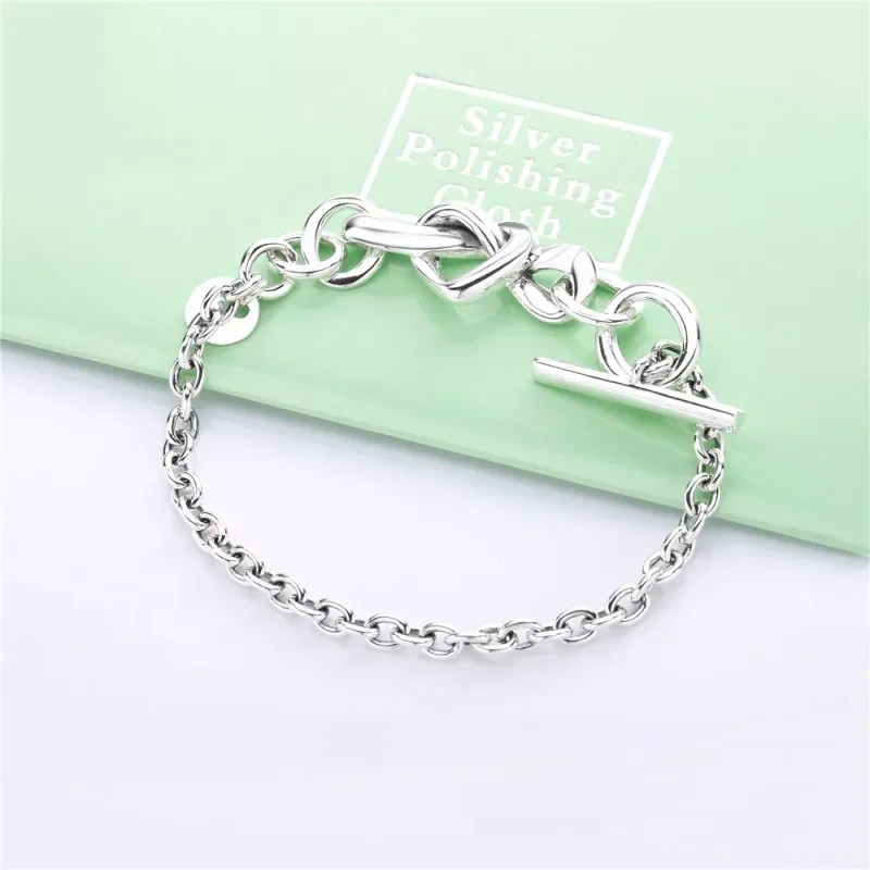 (bild till) PANDORA Knotted Heart Armband 598100 - View 2