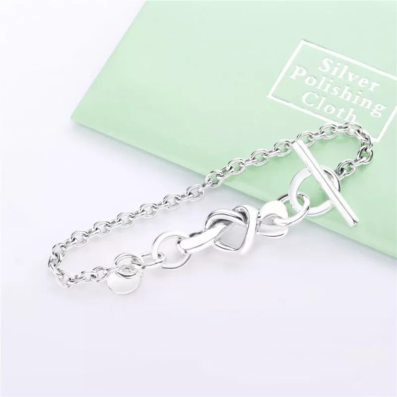 (bild till) PANDORA Knotted Heart Armband 598100 - View 3