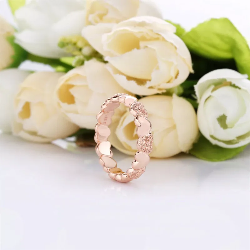 (bild till) PANDORA Matte Brilliance Hearts Ring 187950 - View 2