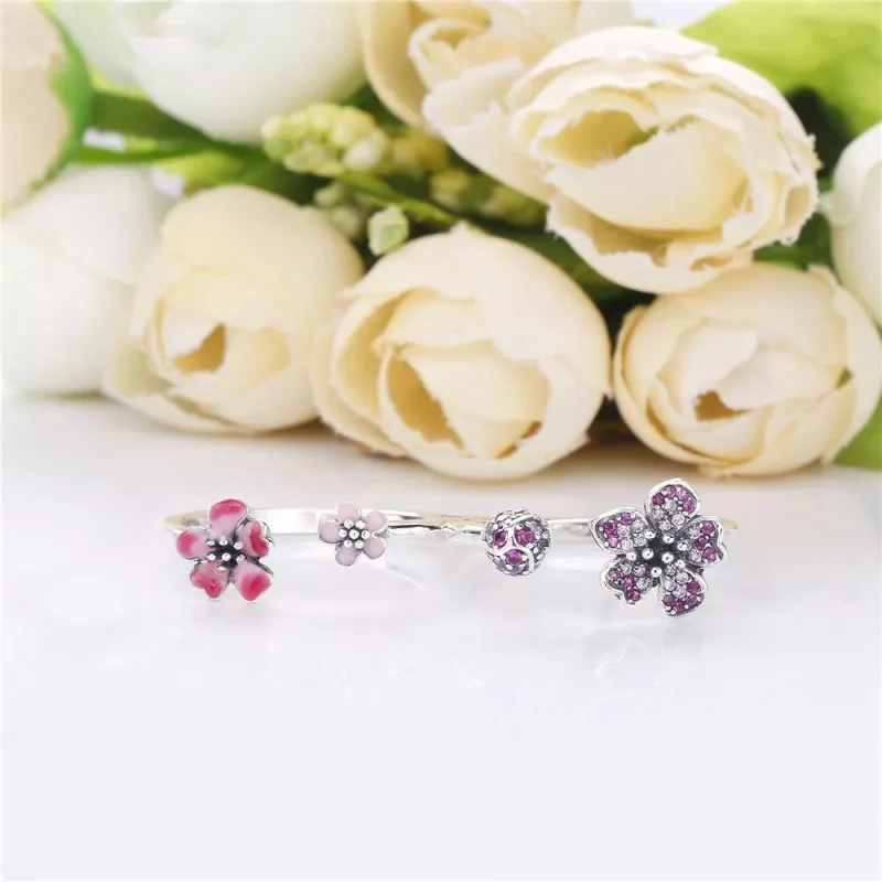 (bild till) Pandora Ring Persika Blommar Blommor - 198091Nccmx - View 2