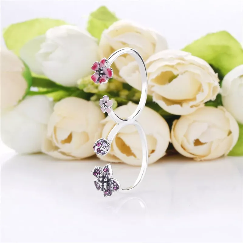 (bild till) Pandora Ring Persika Blommar Blommor - 198091Nccmx - View 3