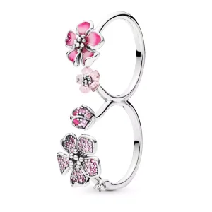 (bild till) Pandora Ring Persika Blommar Blommor - 198091Nccmx