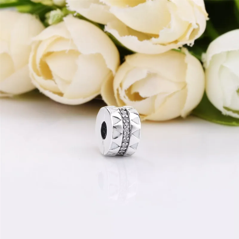 (bild till) PANDORA Sparkling Jagged Lines Klämstopp 798067CZ - View 2