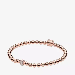 (bild till) Armband Med Pavéinfattad Pärla - 588342Cz