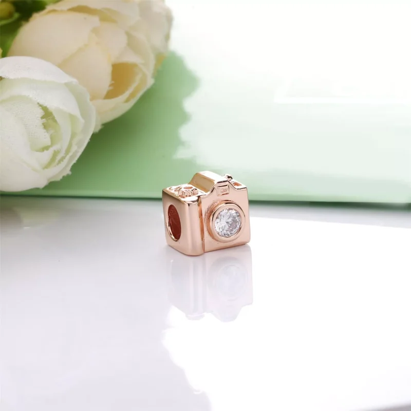 (bild till) Pandora Berlock Kamera 14 Karat Roséguld - 787986Cz - View 2